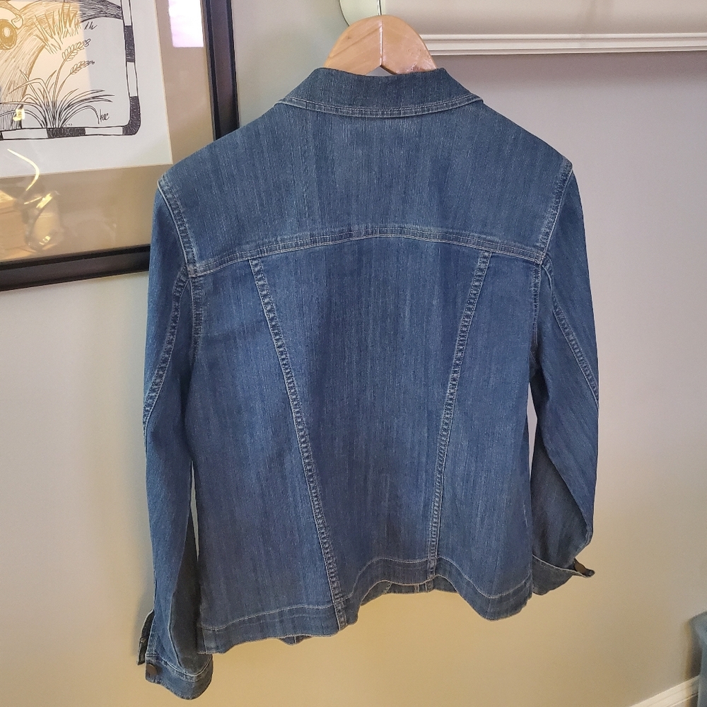 Croft & Barrow women's medium denim stretch jacket - Picture 6 of 6